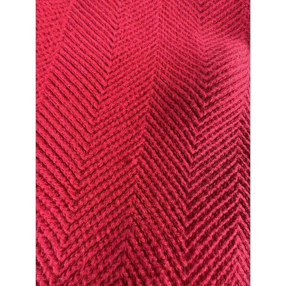 CHAPS‎ Ralph Lauren Red Sweater Men's XXL Hand Framed Crewneck 100% Cotton